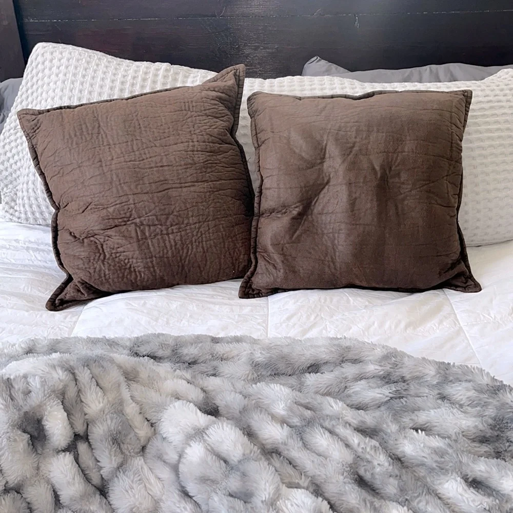 Faux Suede Pillow Set